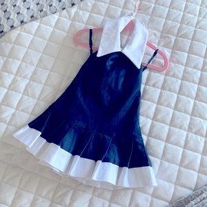 Navy Blue Helena by Neiman Marcus Baby Girls Halter Dress